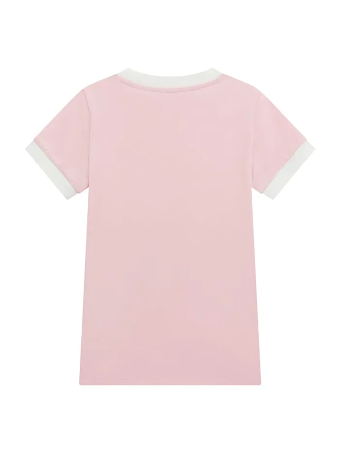 GUESS Big Girl 7 14 Eco Signature Ringer Tee 716 Pink 8211 Kids