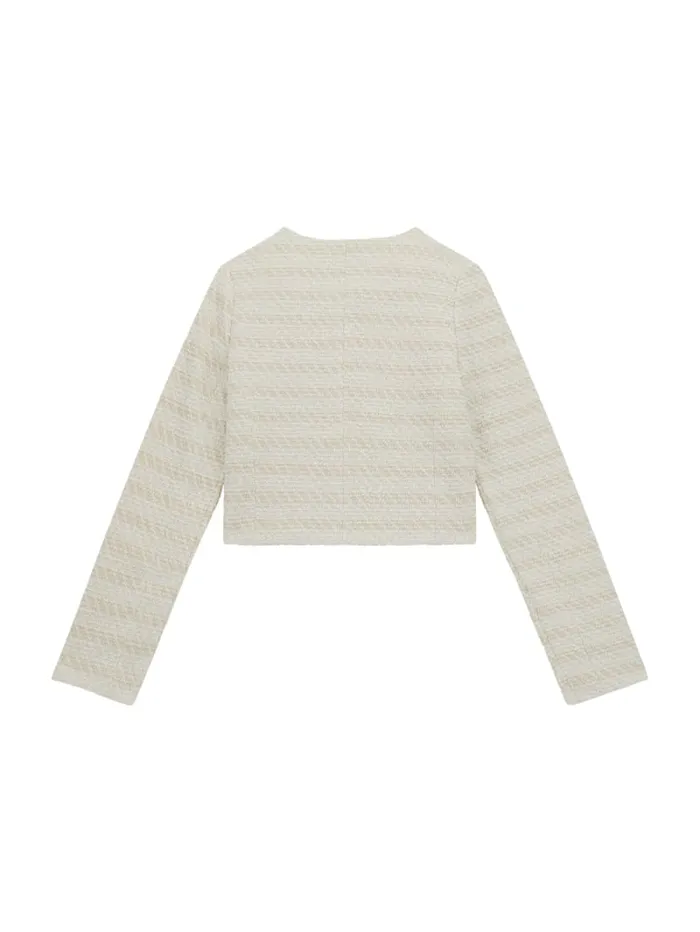GUESS Big Girl 7 14 Stretch Boucle Blazer 716 White 8211 Kids