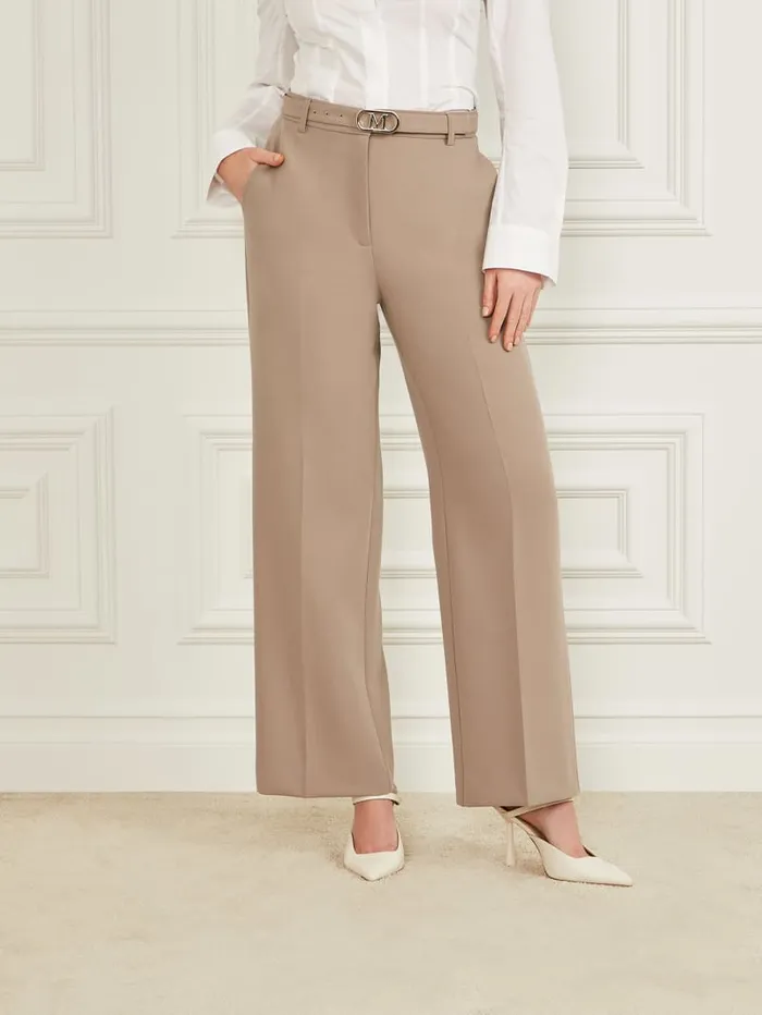 GUESS Bottoms Celia StraightLeg Pant Beige 8211 Women