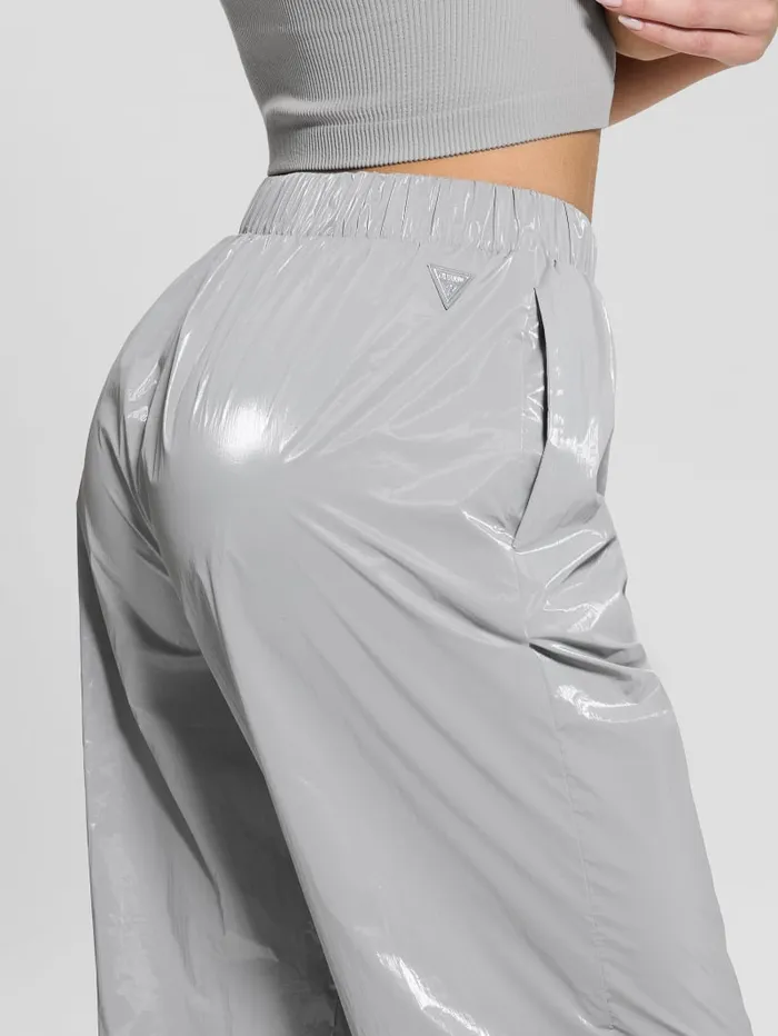 GUESS Bottoms Chris Nylon Jogger Pants Gray 8211 Women
