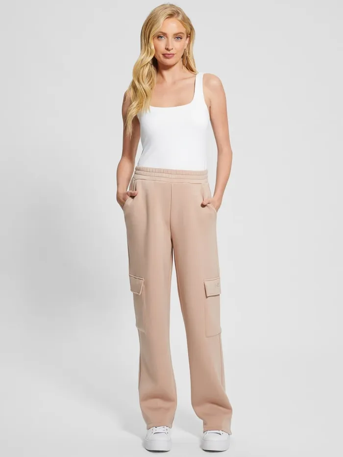 GUESS Bottoms Eco Cecilia Scuba Cargo Pants Neutral 8211 Women