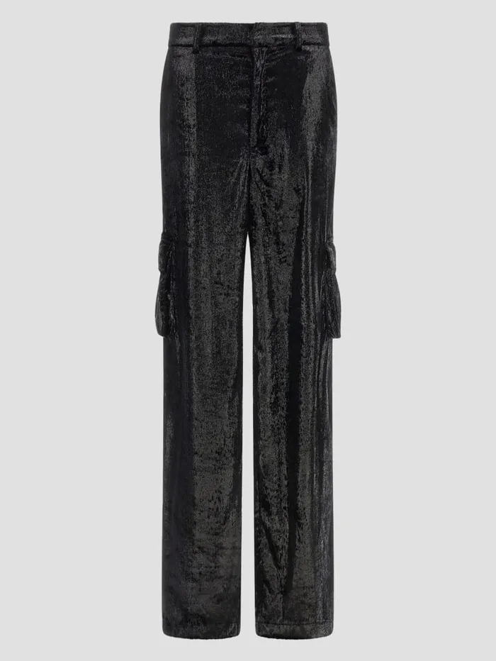 GUESS Bottoms Jolie Velvet Cargo Pants Black 8211 Women