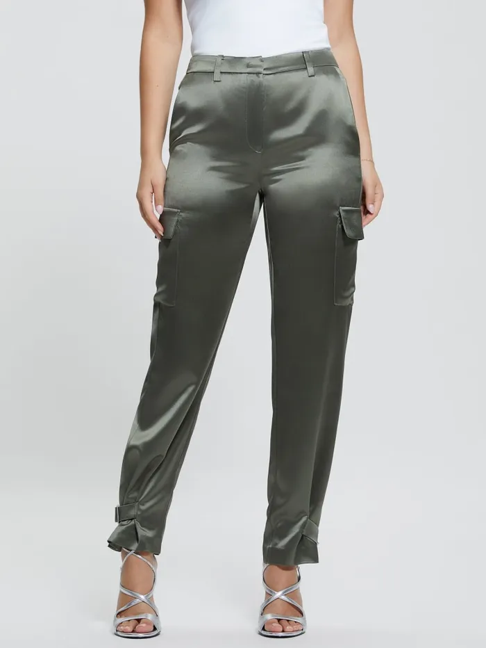 GUESS Bottoms Marzia Satin Joggers Blue 8211 Women