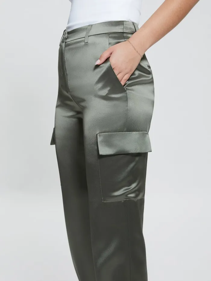 GUESS Bottoms Marzia Satin Joggers Blue 8211 Women