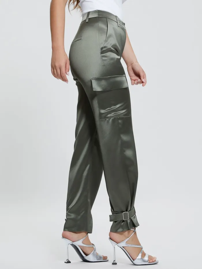 GUESS Bottoms Marzia Satin Joggers Blue 8211 Women