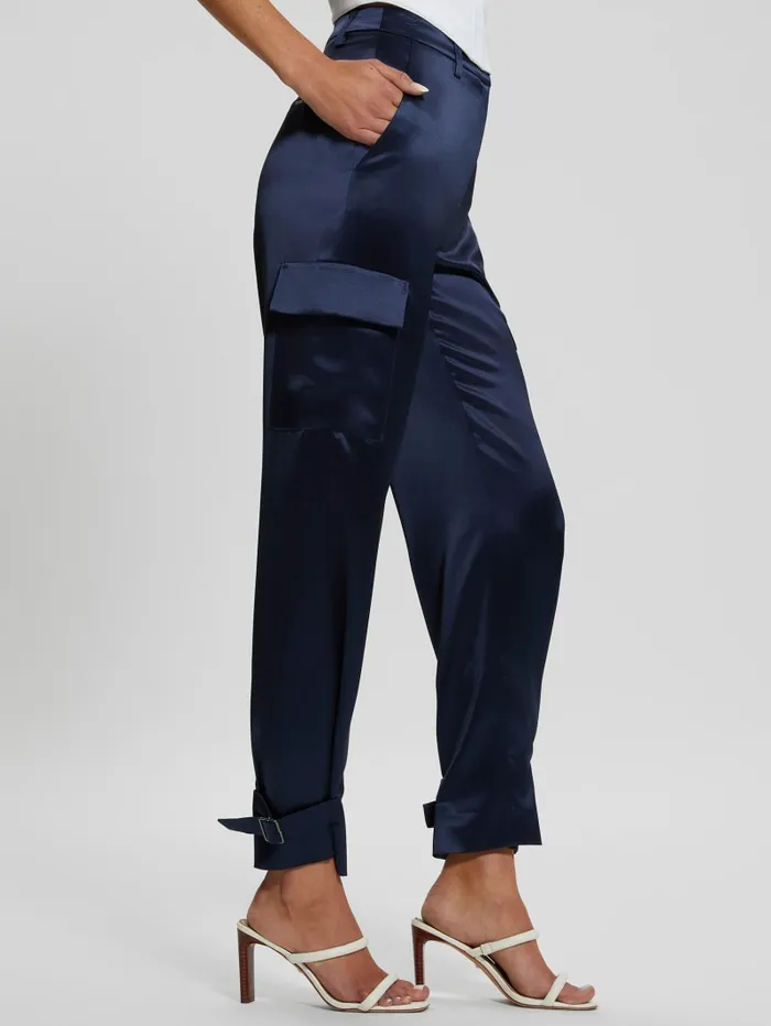 GUESS Bottoms Marzia Satin Joggers Blue 8211 Women