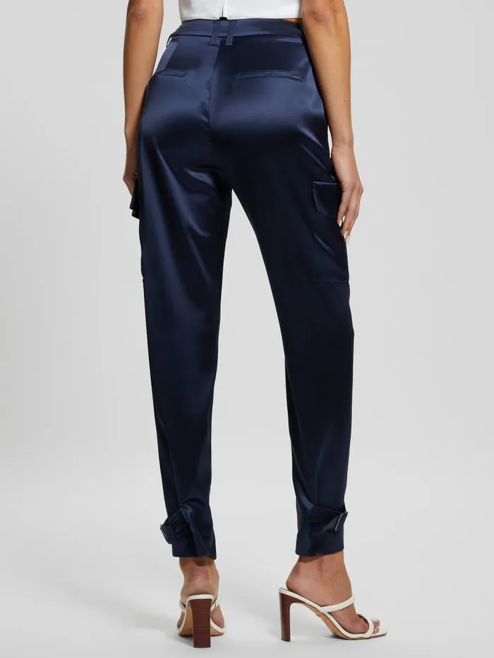 GUESS Bottoms Marzia Satin Joggers Blue 8211 Women