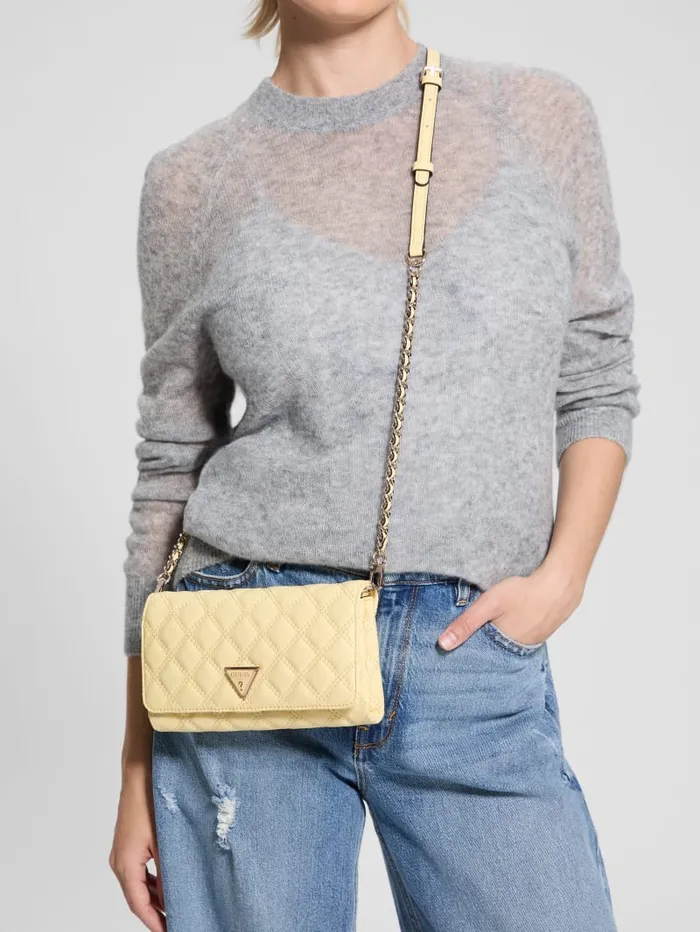 GUESS Crossbodies Giully Crossbody Organizer Yellow 8211 Unisex