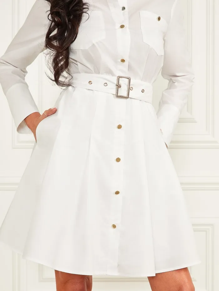GUESS Dresses and Jumpsuits Corinne Chemisier Dress White 8211 Women
