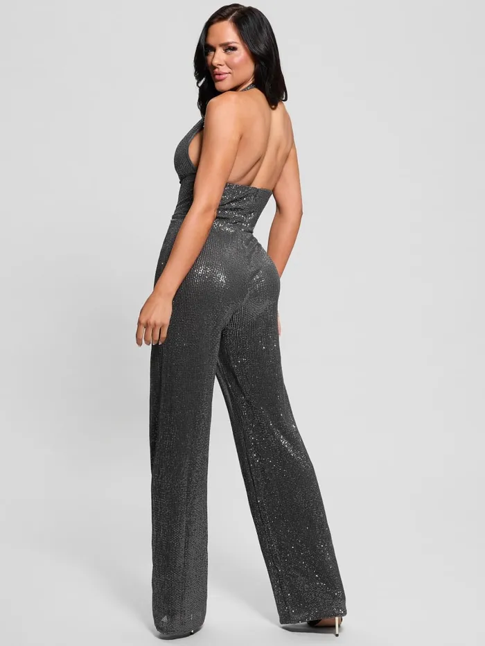 GUESS Dresses and Jumpsuits Suvi Sequin Jumpsuit Gold 8211 Women