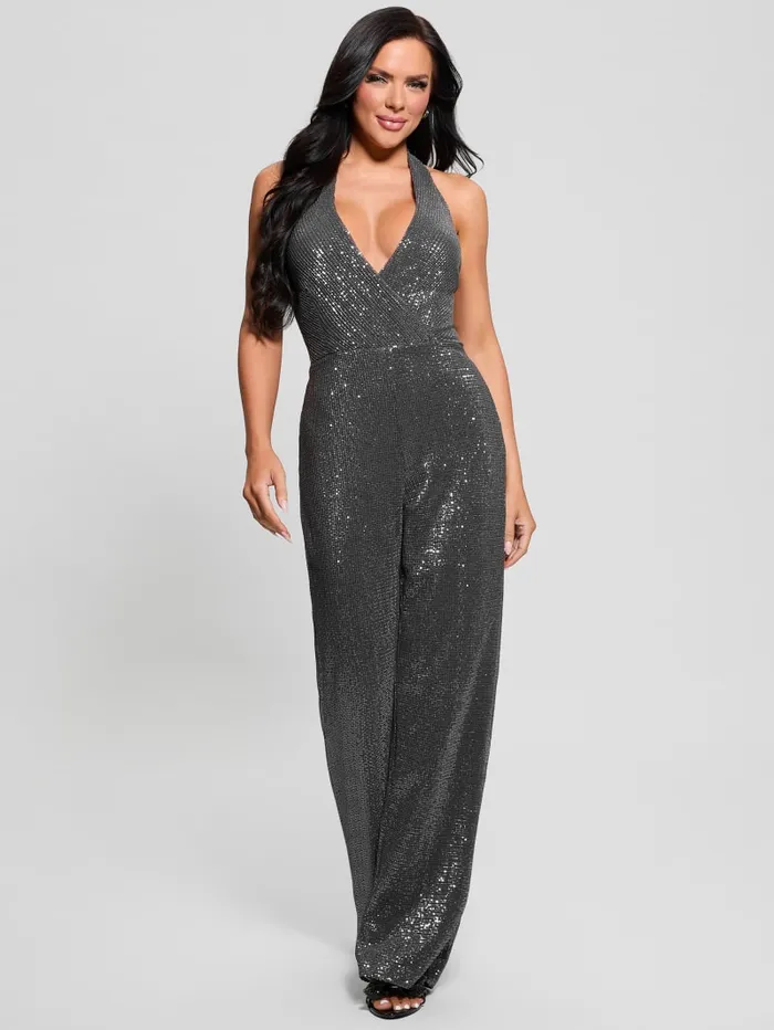GUESS Dresses and Jumpsuits Suvi Sequin Jumpsuit Gold 8211 Women