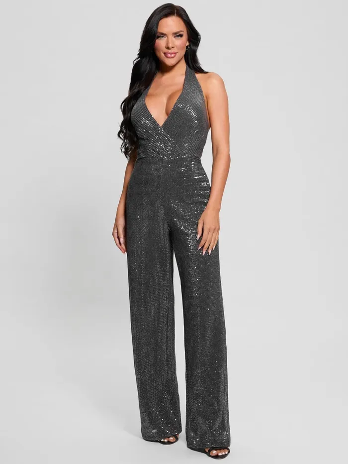 GUESS Dresses and Jumpsuits Suvi Sequin Jumpsuit Gold 8211 Women
