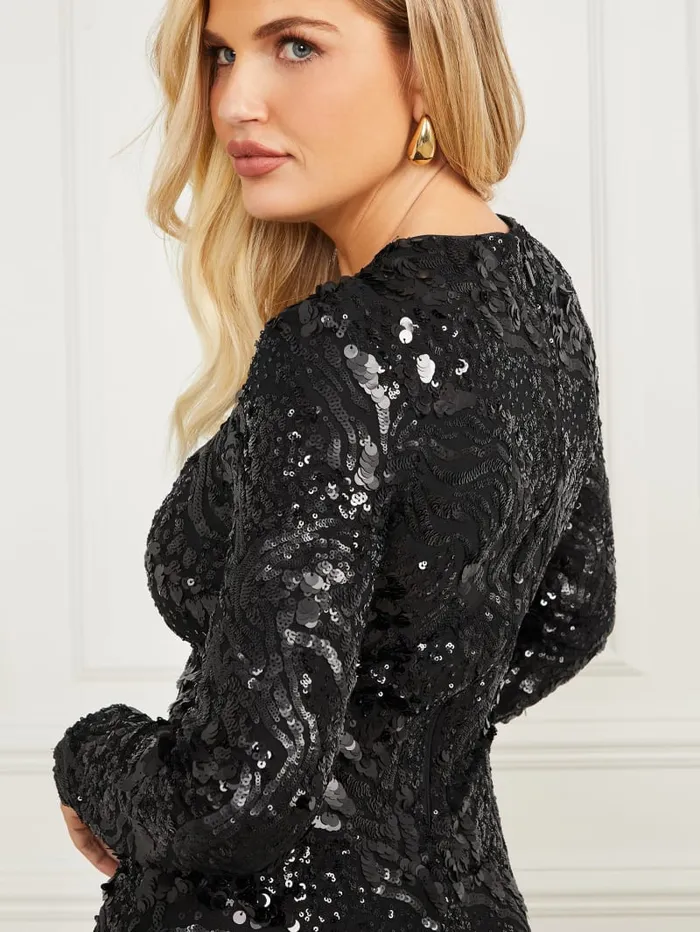 GUESS Dresses and Jumpsuits Tera Sequin Dress Black 8211 Women
