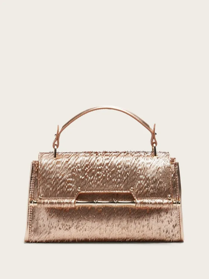 GUESS Evening Bags Alia Textured Satchel Gold 8211 Unisex