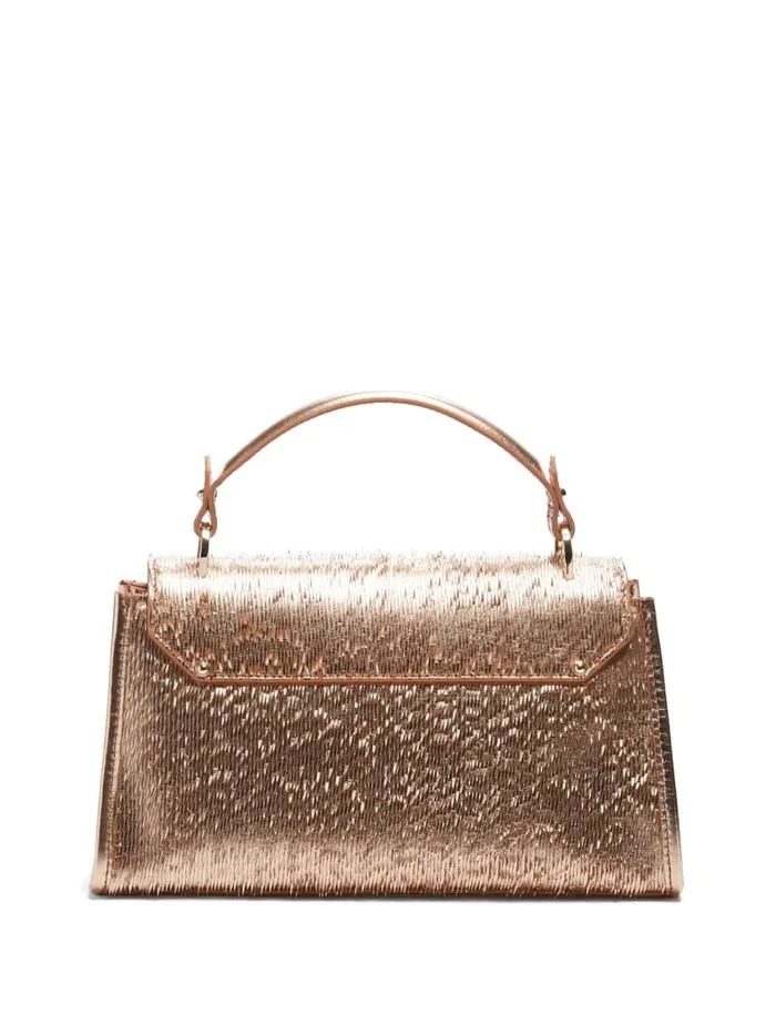 GUESS Evening Bags Alia Textured Satchel Gold 8211 Unisex
