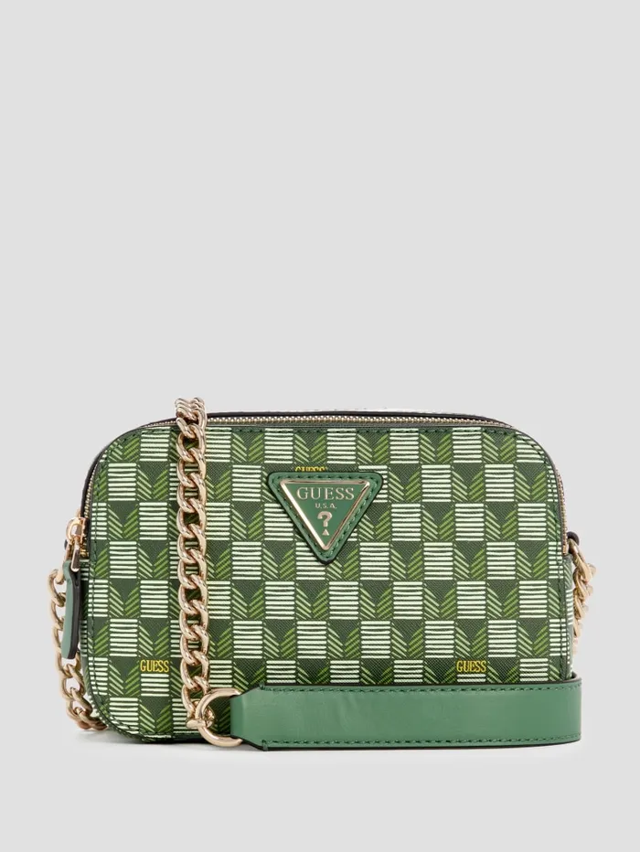 GUESS Handbags G Wave Camera Crossbody Green 8211 Women