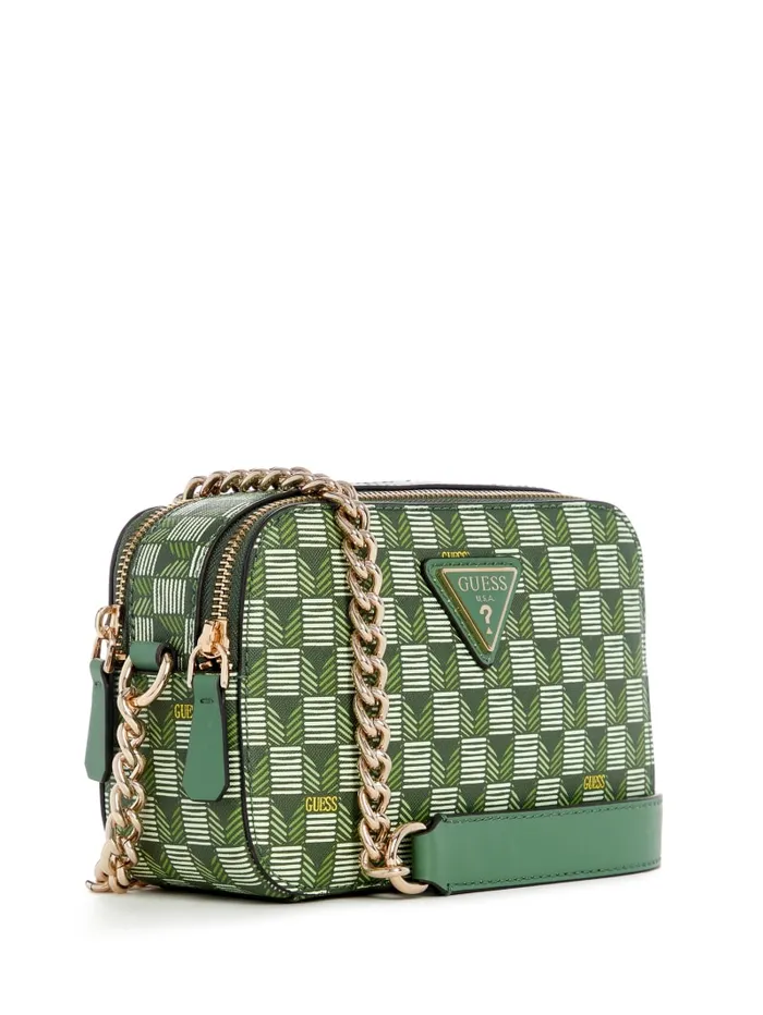 GUESS Handbags G Wave Camera Crossbody Green 8211 Women