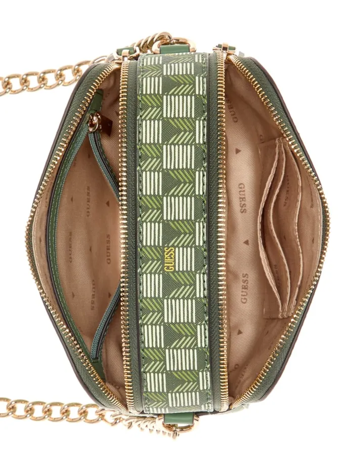 GUESS Handbags G Wave Camera Crossbody Green 8211 Women