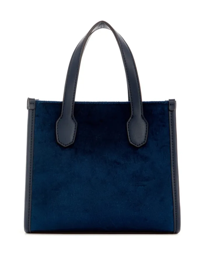 GUESS Handbags Silvana Velvet Mini Tote Red 8211 Women