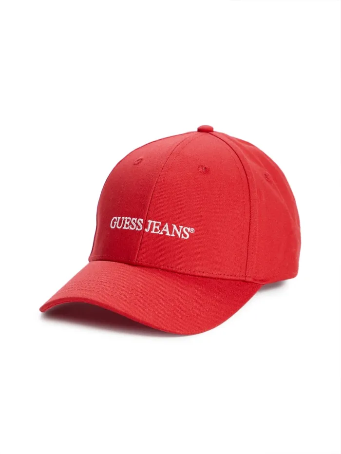 GUESS Hats and Scarves Eco Jeans Logo Baseball Cap Red 8211 Men