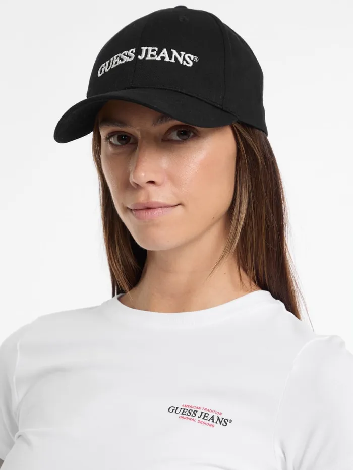 GUESS Hats and Scarves Eco Jeans Logo Baseball Cap Red 8211 Men
