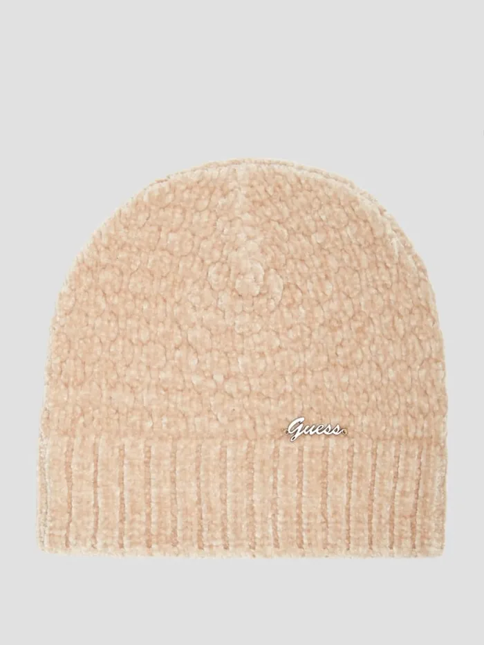 GUESS Hats and Scarves Eco Talia Chenille Beanie Beige 8211 Women