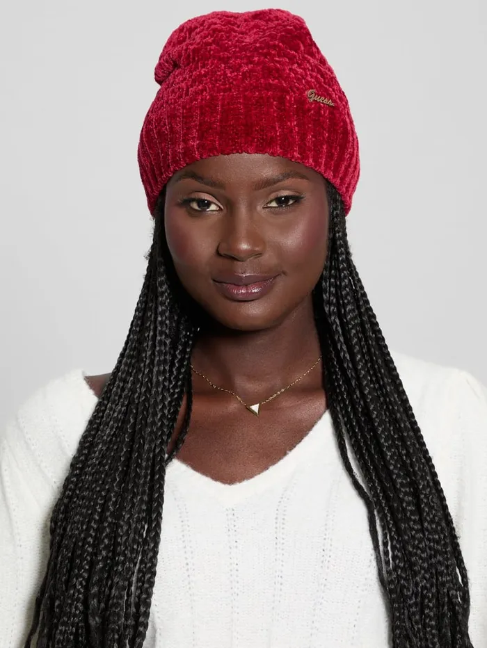 GUESS Hats and Scarves Eco Talia Chenille Beanie Beige 8211 Women