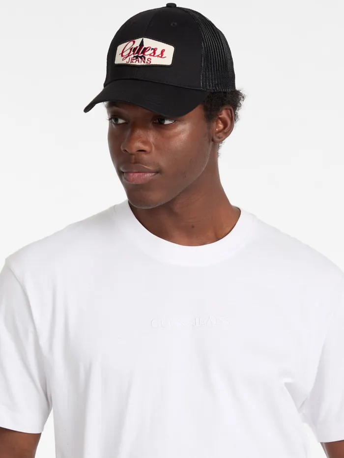 GUESS Hats and Scarves Eco Trucker Hat White 8211 Men