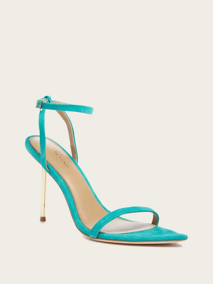 GUESS Heels Elsa Suede Sandal Green 8211 Unisex