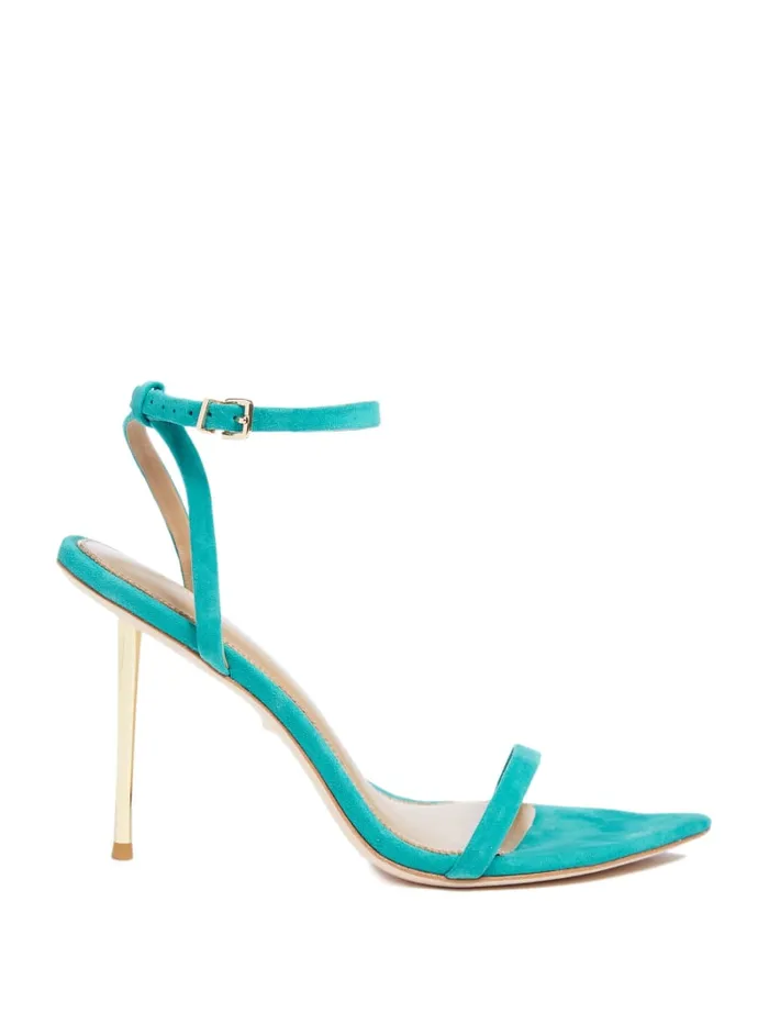 GUESS Heels Elsa Suede Sandal Green 8211 Unisex