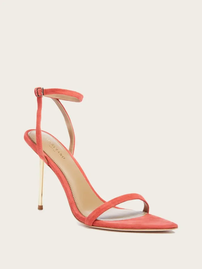 GUESS Heels Elsa Suede Sandal Green 8211 Unisex