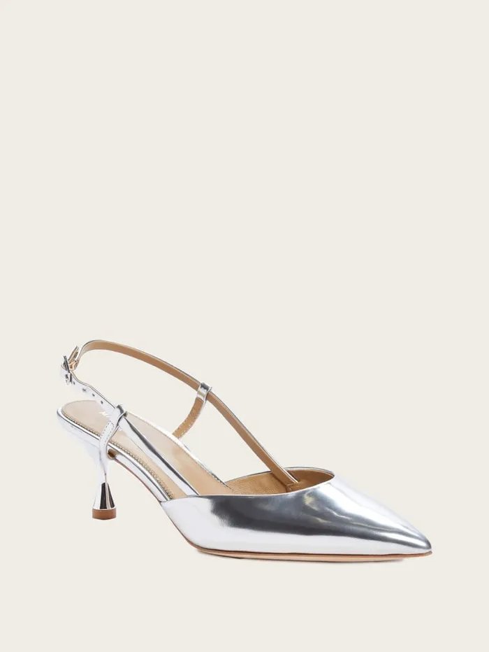 GUESS Heels Jen Metallic Kitten Heels Silver 8211 Unisex