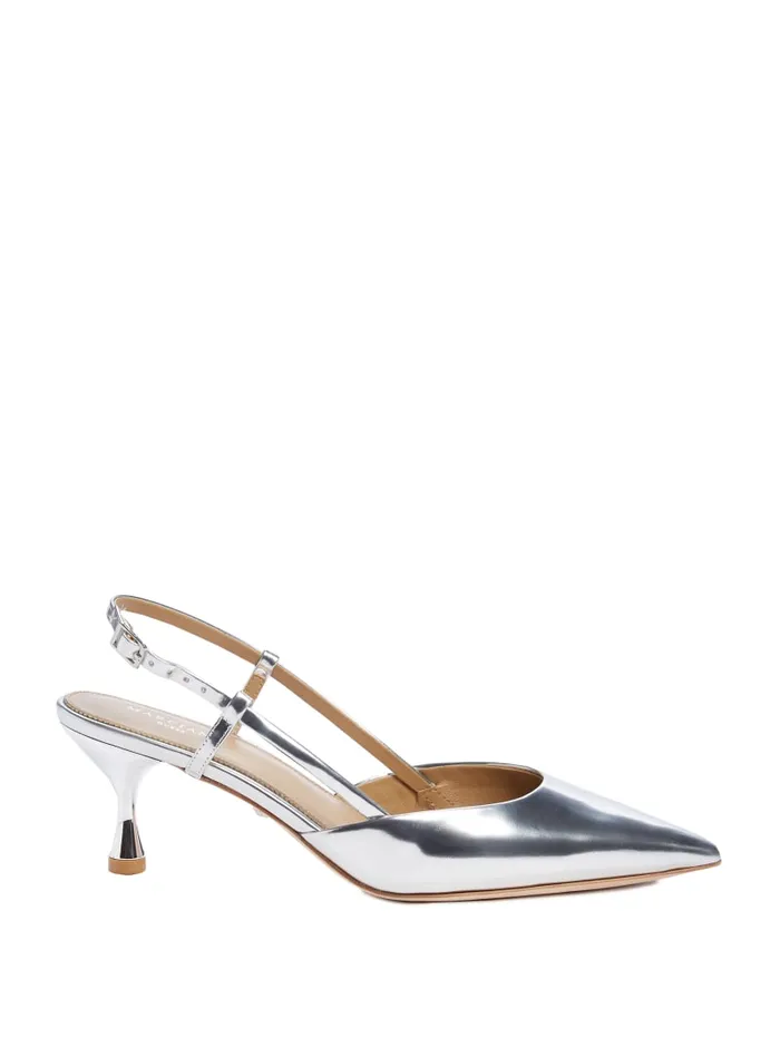 GUESS Heels Jen Metallic Kitten Heels Silver 8211 Unisex