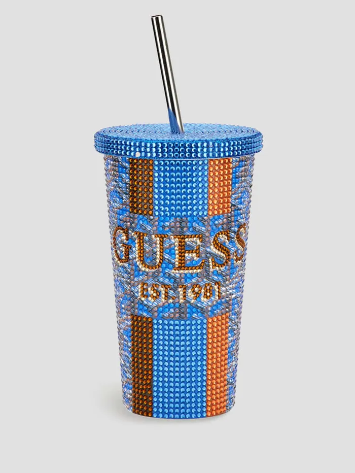 GUESS Home G Cube Logo Travel Tumbler Cup Gray 8211 Women