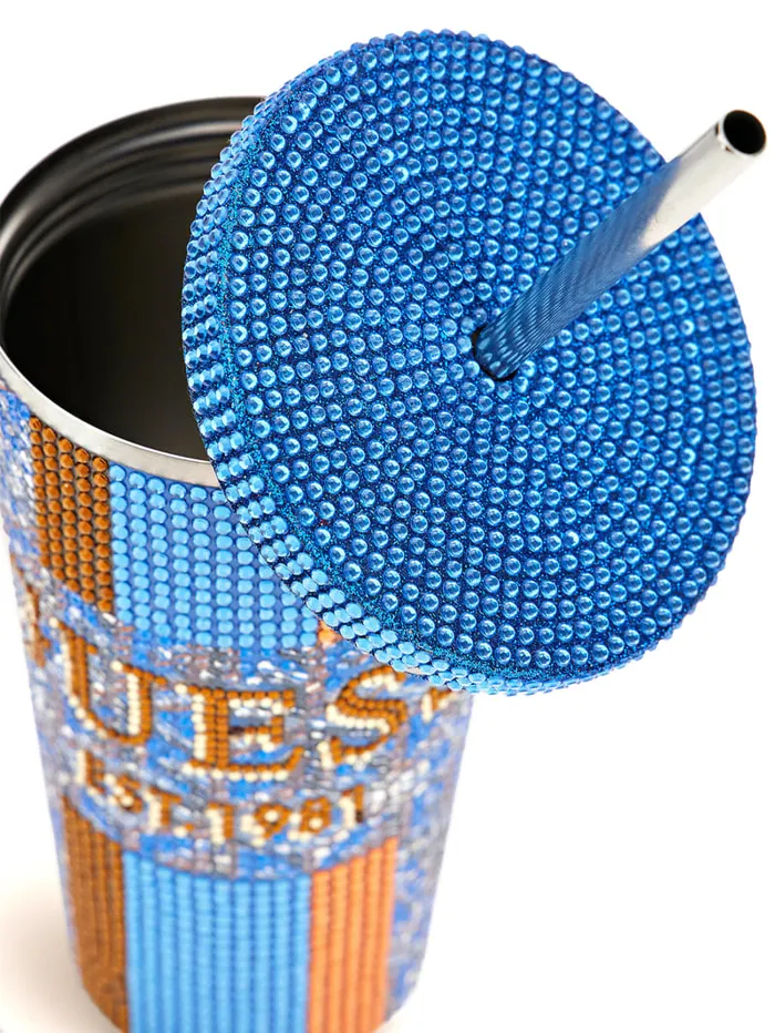 GUESS Home G Cube Logo Travel Tumbler Cup Gray 8211 Women