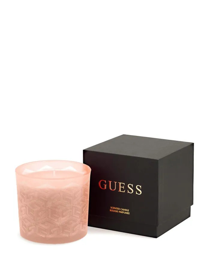 GUESS Home LaserCut G Cube Candle Pink 8211 Women