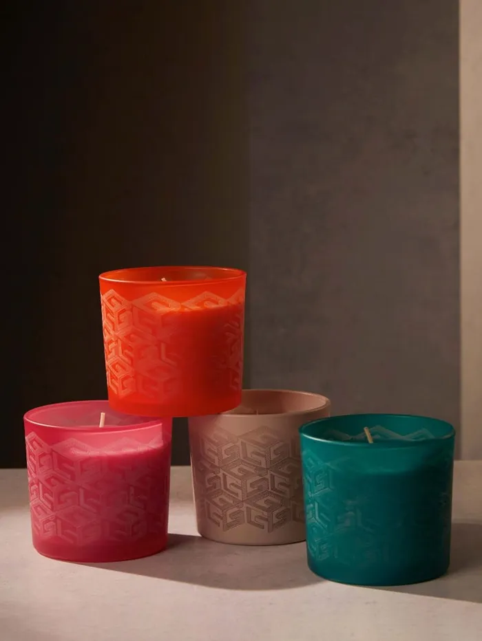 GUESS Home LaserCut G Cube Candle Pink 8211 Women