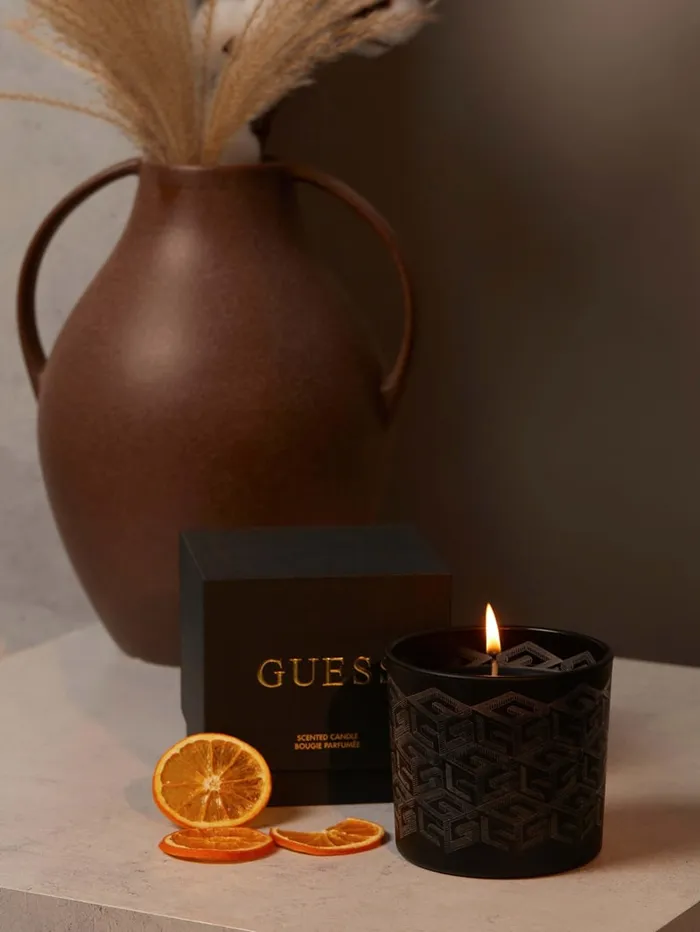 GUESS Home LaserCut G Cube Candle Pink 8211 Women