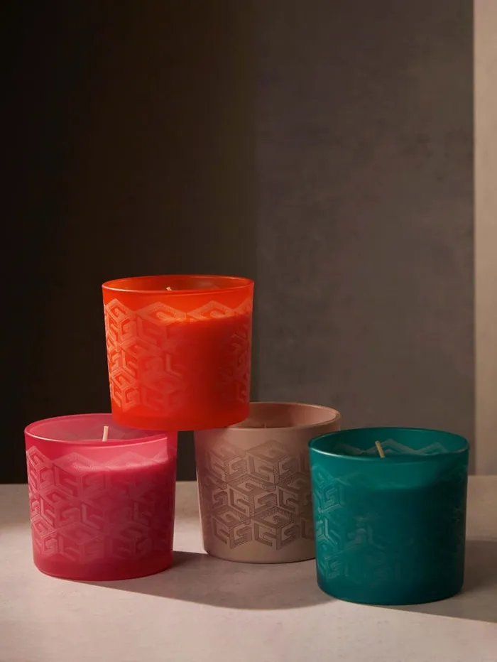 GUESS Home LaserCut G Cube Candle Pink 8211 Women