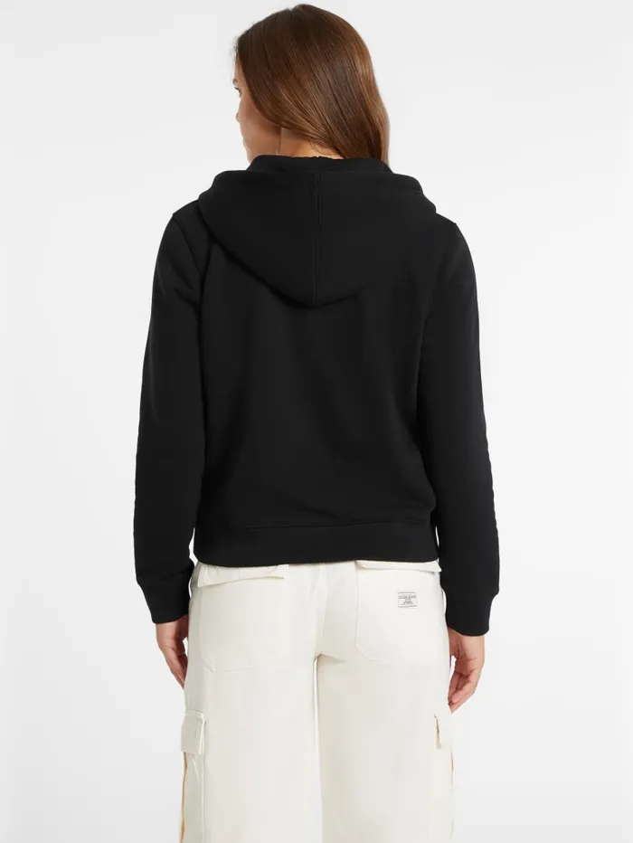 GUESS Hoodies and Sweaters Classic Logo Patch ZipUp Hoodie Gray 8211 Women