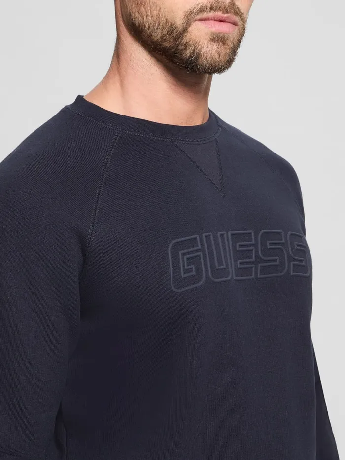 GUESS Hoodies and Sweaters Eco Aldwin Crewneck Sweatshirt Green 8211 Men