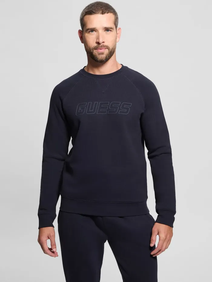 GUESS Hoodies and Sweaters Eco Aldwin Crewneck Sweatshirt Green 8211 Men