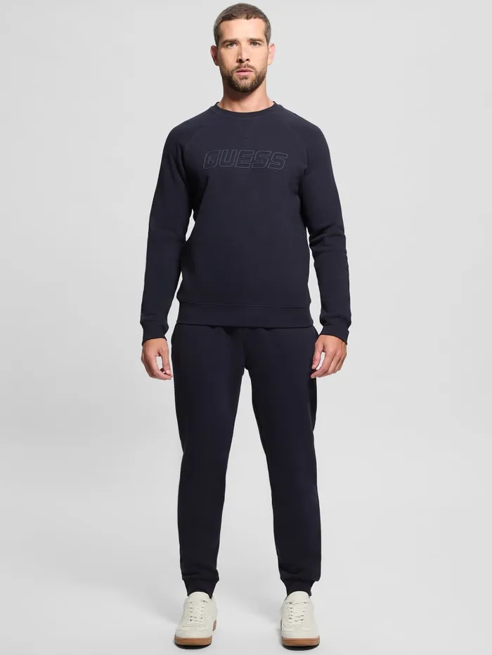 GUESS Hoodies and Sweaters Eco Aldwin Crewneck Sweatshirt Green 8211 Men
