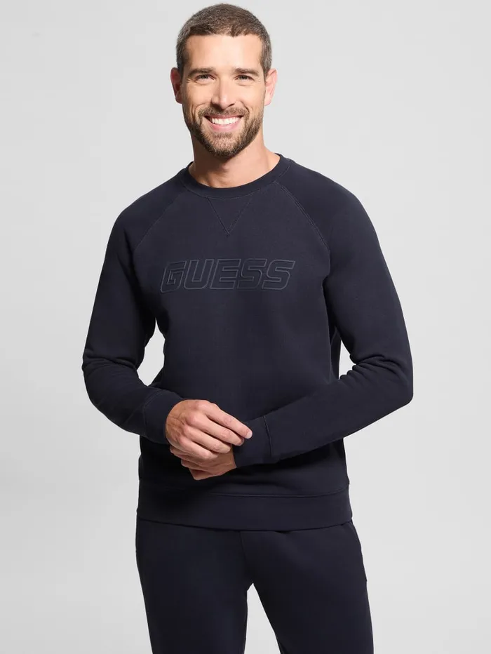 GUESS Hoodies and Sweaters Eco Aldwin Crewneck Sweatshirt Green 8211 Men