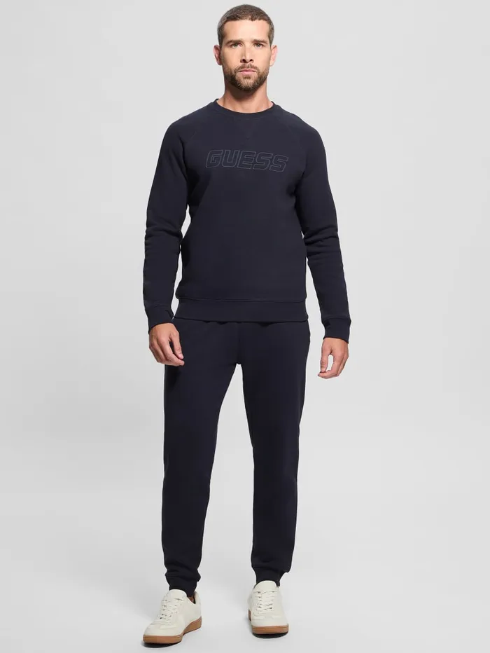 GUESS Hoodies and Sweaters Eco Aldwin Crewneck Sweatshirt Green 8211 Men