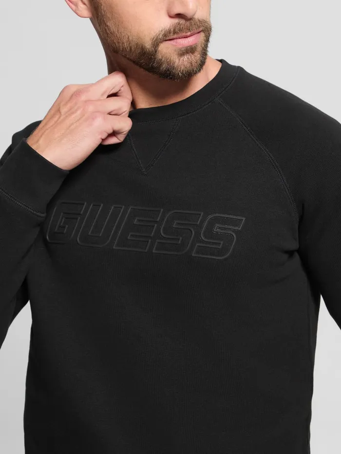 GUESS Hoodies and Sweaters Eco Aldwin Crewneck Sweatshirt Green 8211 Men