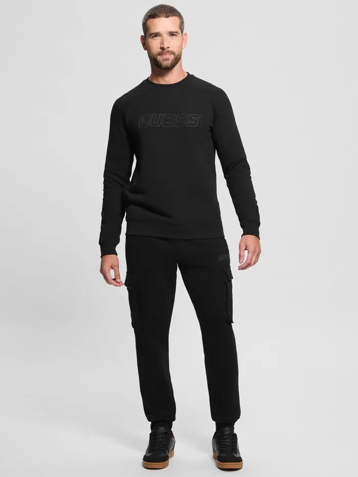 GUESS Hoodies and Sweaters Eco Aldwin Crewneck Sweatshirt Green 8211 Men