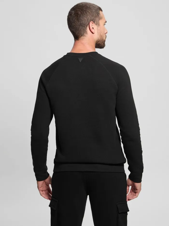 GUESS Hoodies and Sweaters Eco Aldwin Crewneck Sweatshirt Green 8211 Men