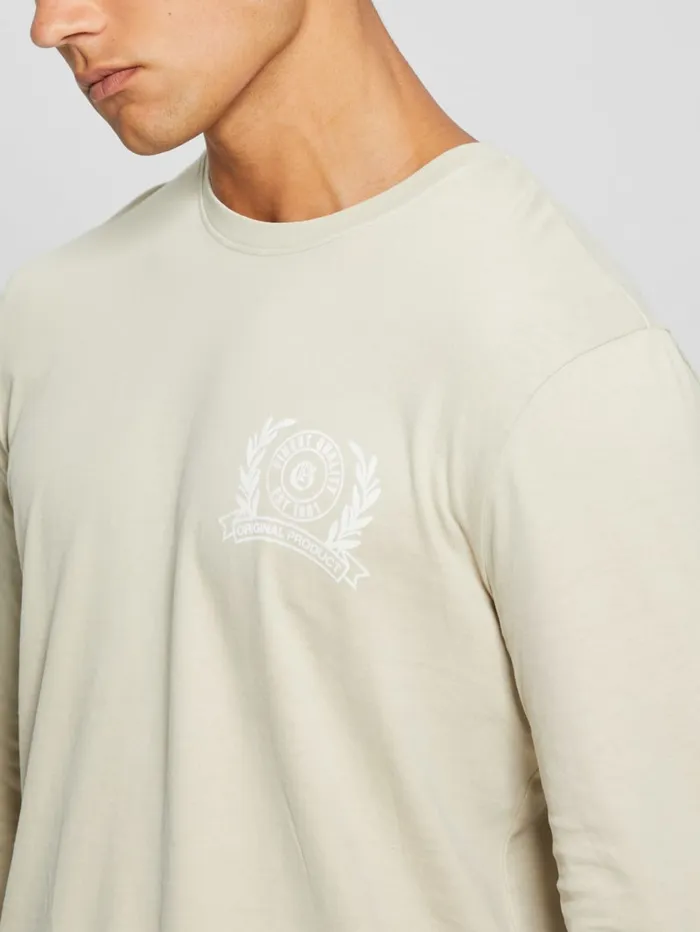 GUESS Hoodies and Sweaters Eco Crest Logo Crewneck Beige 8211 Men