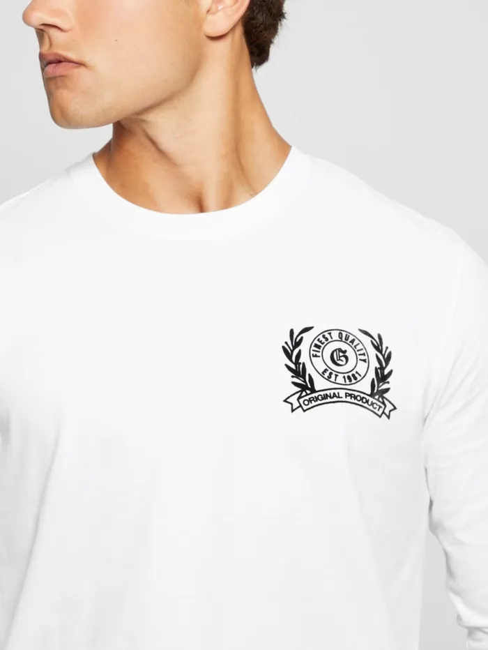 GUESS Hoodies and Sweaters Eco Crest Logo Crewneck Beige 8211 Men